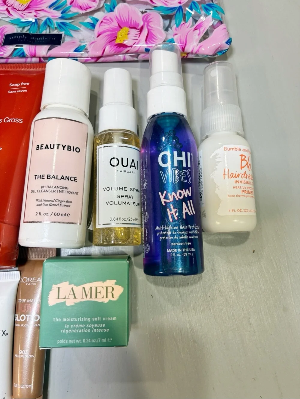 Sample size beauty bundle Bubble, OUAI, Dr. Dennis Olaplex La Mer